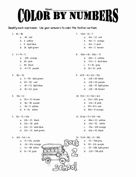 Distributive Property Worksheet Answers Elegant Bine Like Terms and Distributive Property Worksheet the