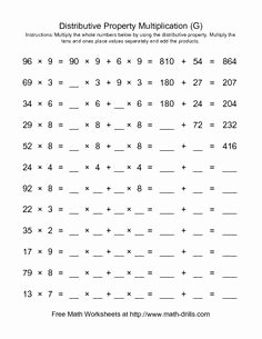 Distributive Property Worksheet Pdf Beautiful 1000 Images About Multiplication 4th Grade Math On