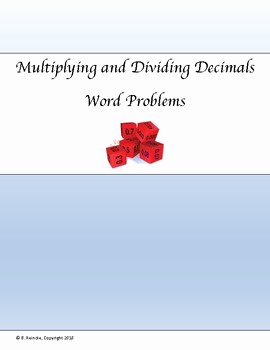 Dividing Decimals Word Problems Worksheet Beautiful Multiplying and Dividing Decimals Worksheets Word