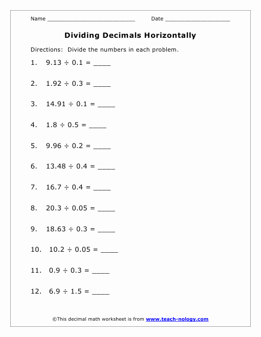 Dividing Decimals Worksheet Pdf Beautiful World 2 Decimals Osky 6th Grade Math