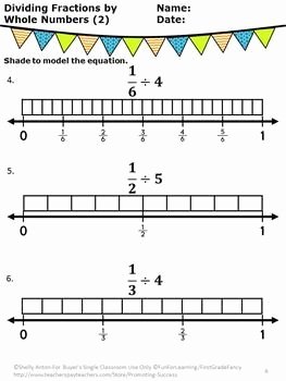 Dividing Fractions Using Models Worksheet Inspirational Dividing Unit Fractions by whole Numbers On A Number Line