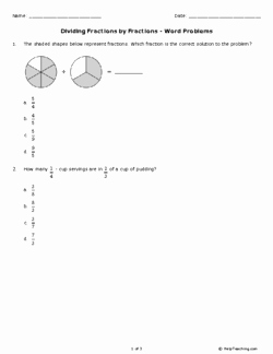 Dividing Fractions Word Problems Worksheet Inspirational Dividing Fractions by Fractions Word Problems Grade 6