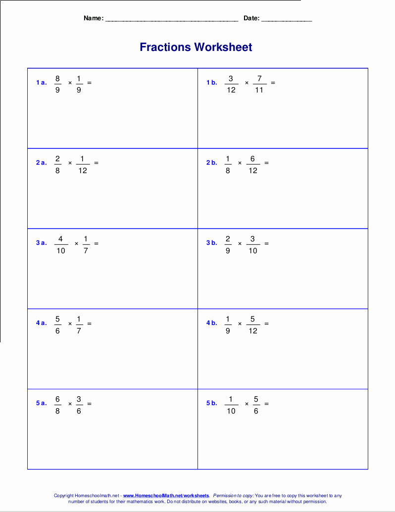 Practice Dividing Fractions Worksheets