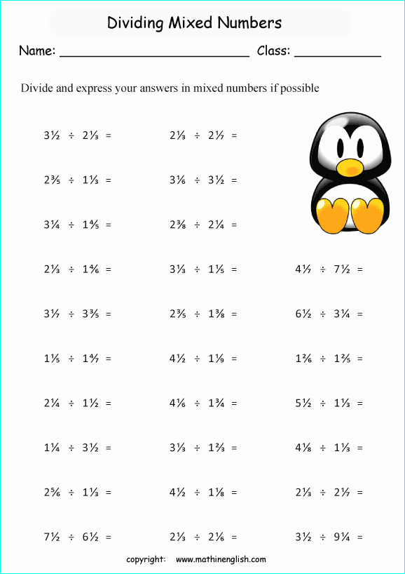 Dividing Mixed Numbers Worksheet Fresh Divide Mixed Numbers by Mixed Numbers Math Worksheet