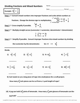 Dividing Mixed Numbers Worksheet Unique Dividing Fractions and Mixed Numbers Mini Review and