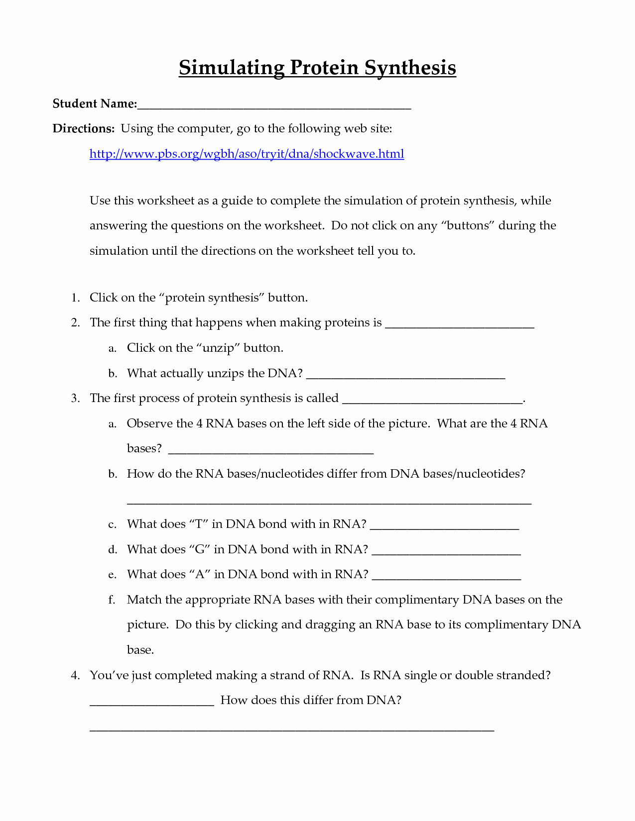 Dna and Rna Worksheet Answers Elegant 16 Best Of Dna and Rna Protein Synthesis Worksheet