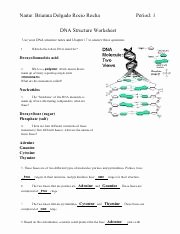 Dna Structure Worksheet Answer Fresh Dna Structure Worksheet1cx Name Brianna Delgado Rocio
