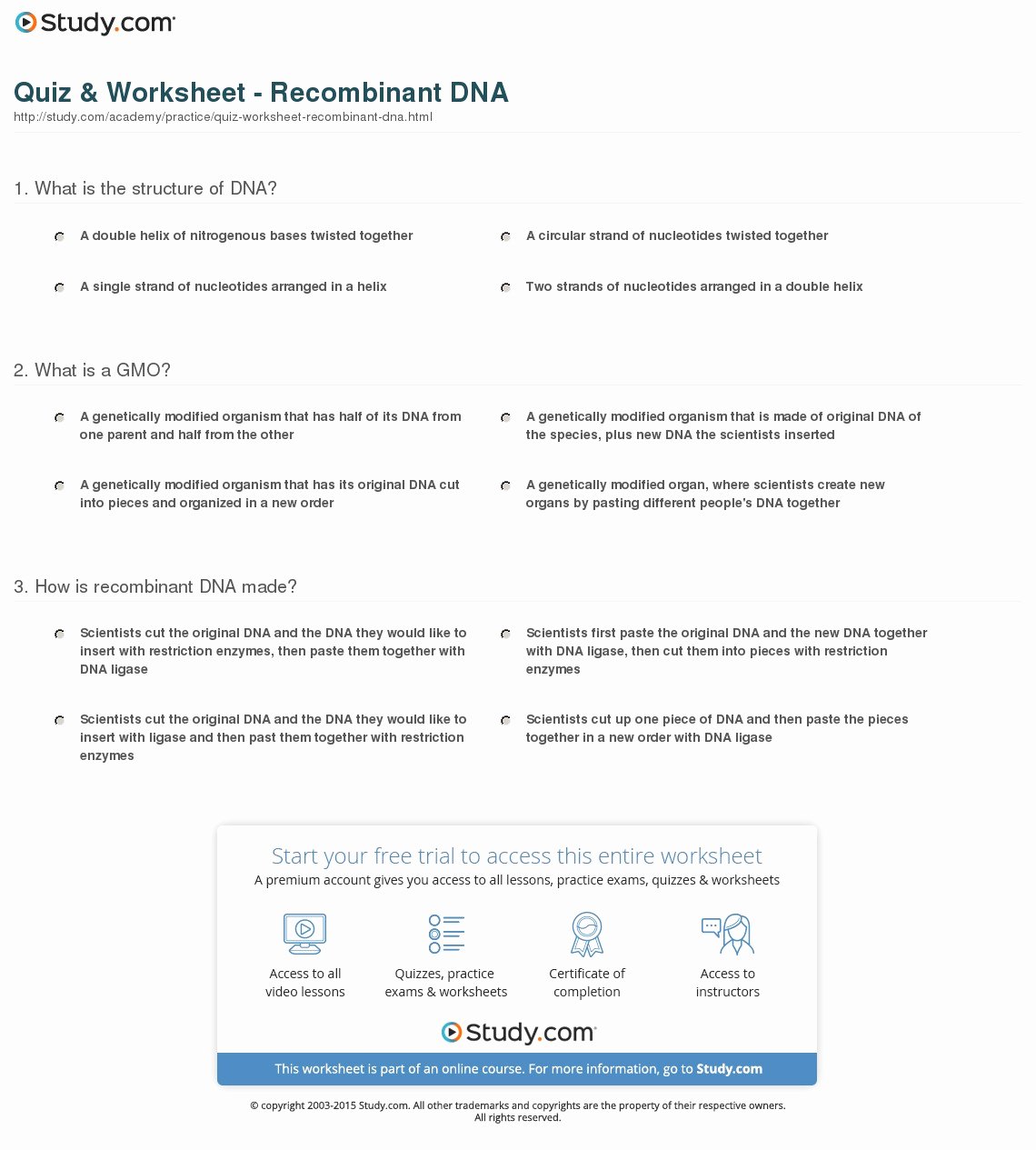 Dna the Double Helix Worksheet Unique Dna Cut and Paste Activity Worksheet Re Binant Dna Cut