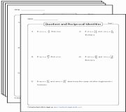Double Angle Identities Worksheet Unique Trigonometric Identities Worksheets
