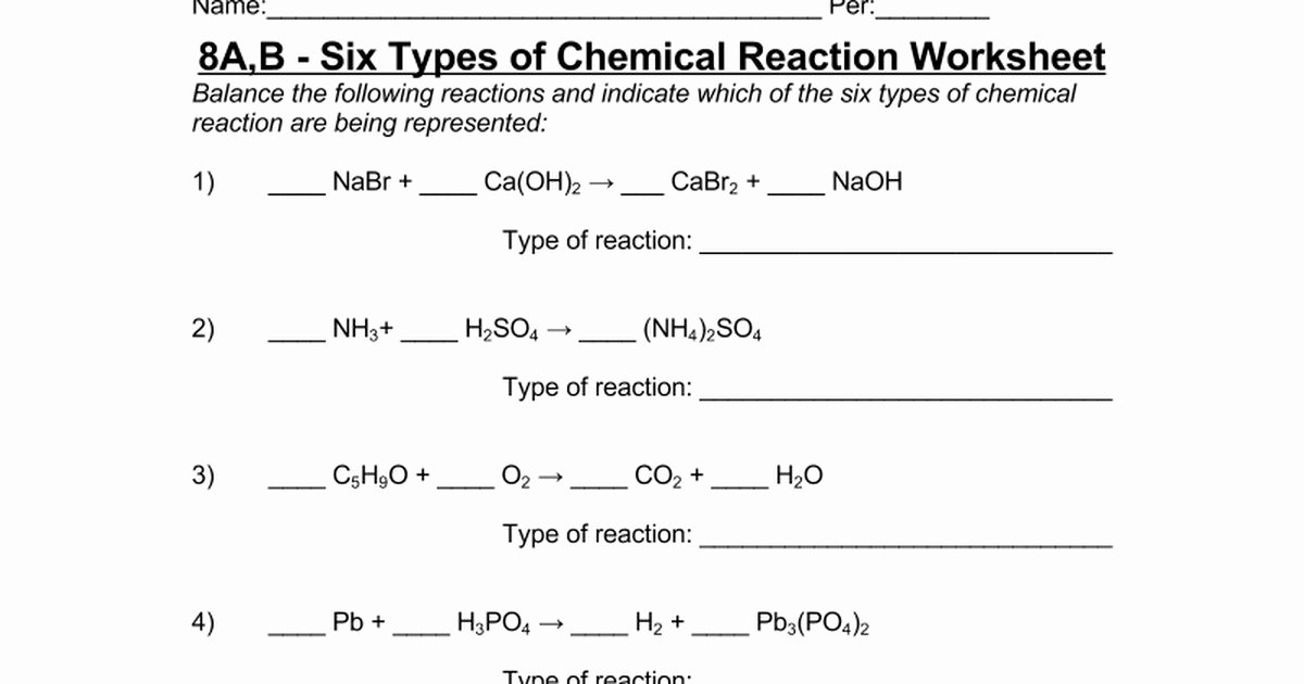 Double Replacement Reaction Worksheet Beautiful Double Replacement Reaction Worksheet