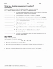 Double Replacement Reaction Worksheet Inspirational What is A Double Replacement Reaction Teachervision