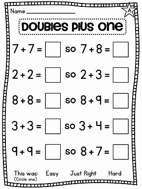 Doubles Plus One Worksheet Awesome 67 Best Addition Doubles Near Doubles Facts Images On