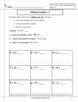 Doubles Plus One Worksheet Awesome Free Single Digit Addition Worksheets