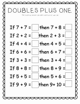 Doubles Plus One Worksheet Best Of Doubles Plus Worksheets by Christy Perea