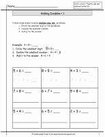 Doubles Plus One Worksheet Luxury Single Digit Addition Worksheets From the Teacher S Guide