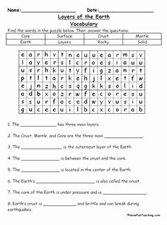 Earth Layers Worksheet Pdf Lovely Image Result for Weather Printables 1st Grade