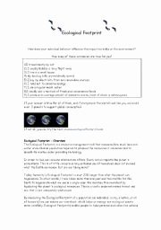Ecological Footprint Calculator Worksheet Inspirational Esl Worksheets for Adults Ecological Footprint