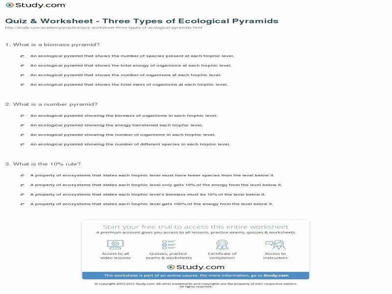 Ecological Pyramids Worksheet Answers Inspirational Ecological Pyramids Worksheet Answers Free Printable