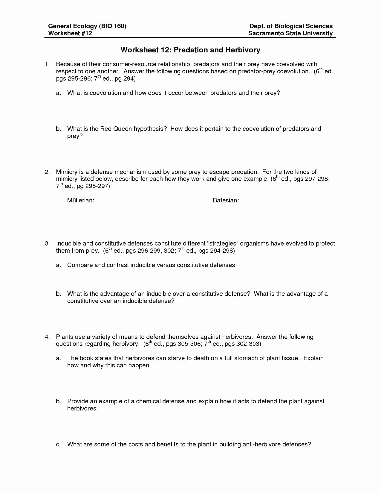 Ecological Relationships Worksheet Answers Awesome Ecological Relationships Worksheet Answers