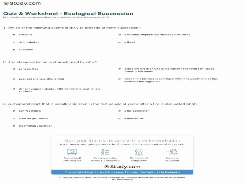 Ecological Succession Worksheet Answer Key Lovely Ecological Succession Lab Worksheet Answer Key Archives