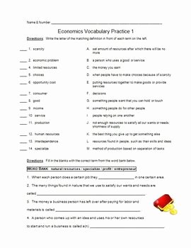 Economic Systems Worksheet Pdf New Economics Vocabulary &amp; Activity Packet No Prep by Lessons4now