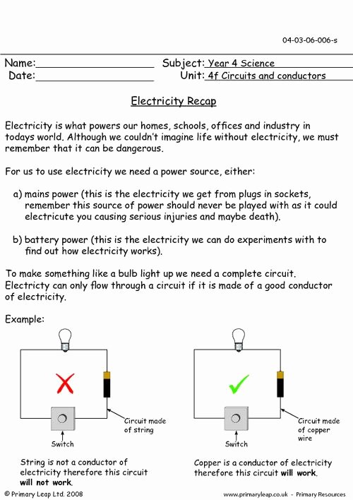 50 Electrical Power Worksheet Answers