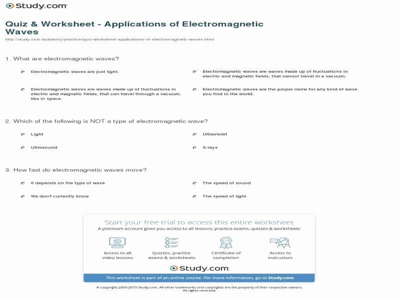 Electromagnetic Spectrum Worksheet High School