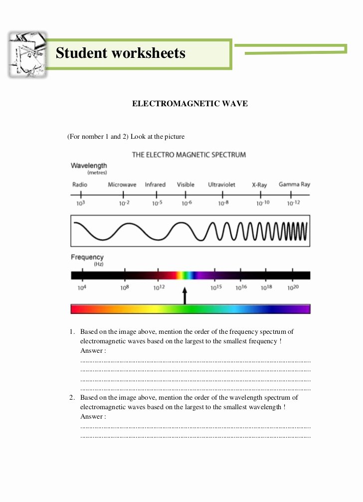 Electromagnetic Waves Worksheet Answers Unique Yoga Wahyu S Worksheet