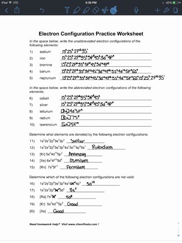 Electron Configuration Practice Worksheet New Alexandra Walker Chemistry 3 Electron Configuration