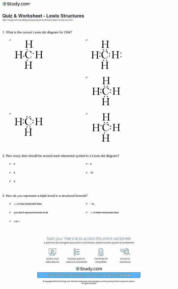 Electron Dot Diagram Worksheet Unique Lewis Structures Worksheet