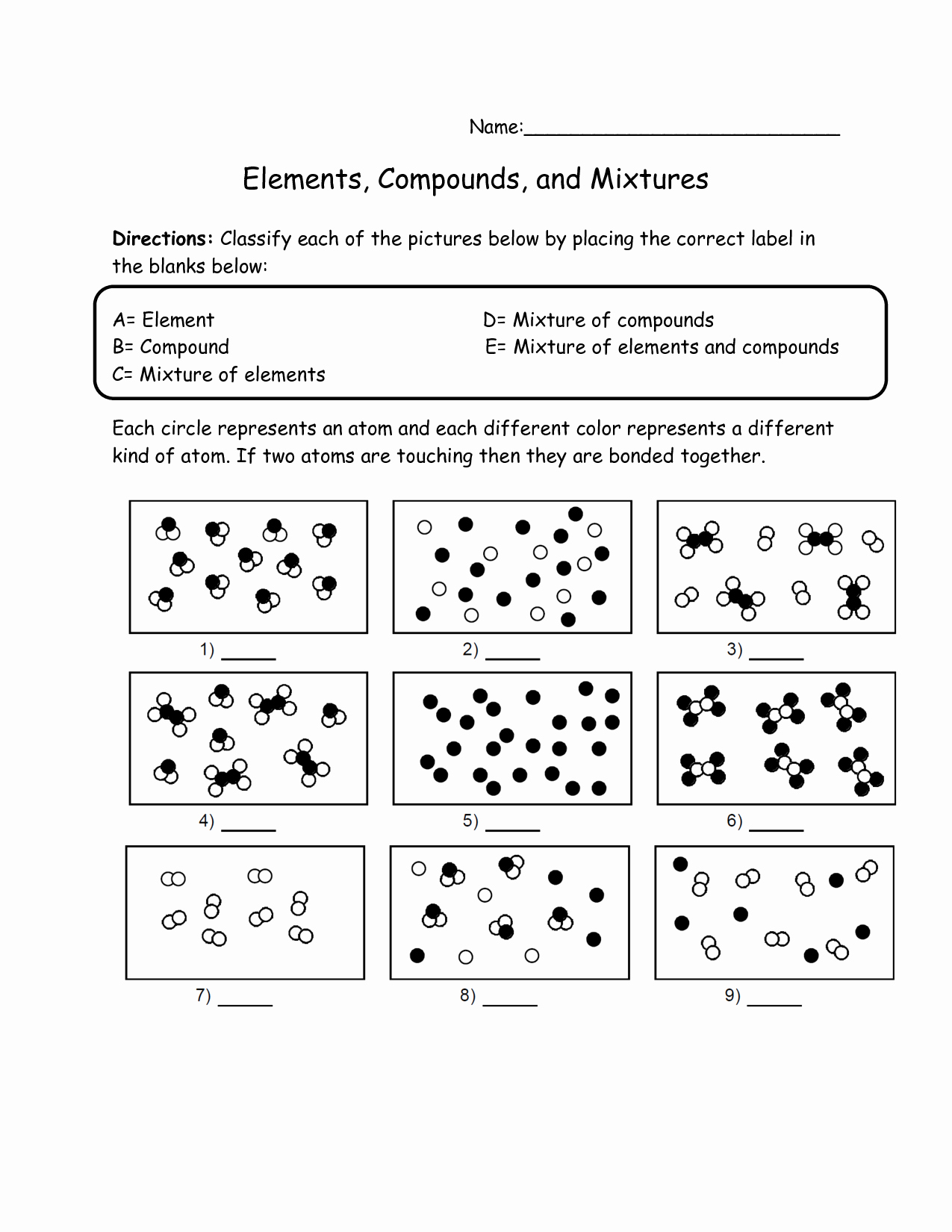 Element Compound Mixture Worksheet Best Of 17 Best Of Elements Pounds and Mixtures