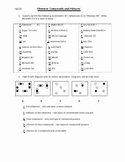 Element Compound Mixture Worksheet Inspirational Printables Of Elements Pounds and Mixtures Picture