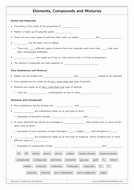 Elements Compounds and Mixtures Worksheet Best Of Elements Pounds and Mixtures [worksheet] by