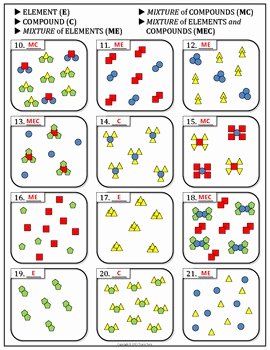 Elements Compounds and Mixtures Worksheet Elegant Worksheet Elements and by Travis Terry