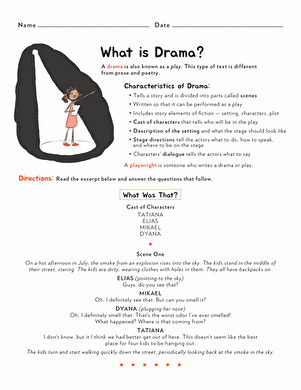 Elements Of Drama Worksheet Best Of What is Drama Worksheet