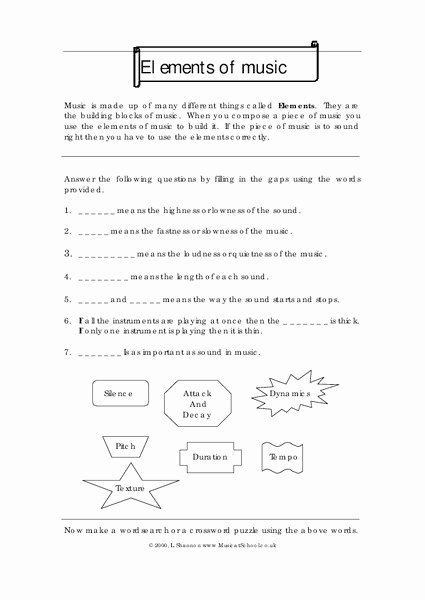 Elements Of Music Worksheet Elegant Music theory Lesson Plans &amp; Worksheets