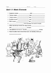 Elements Of Music Worksheet Lovely English Teaching Worksheets Music