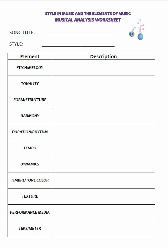 Elements Of Music Worksheet New Free Download This is A Very Handy Worksheet that Can Be