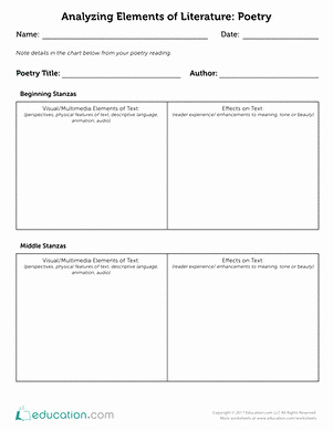 Elements Of Poetry Worksheet Awesome Fifth Grade Worksheets &amp; Printables Page 45