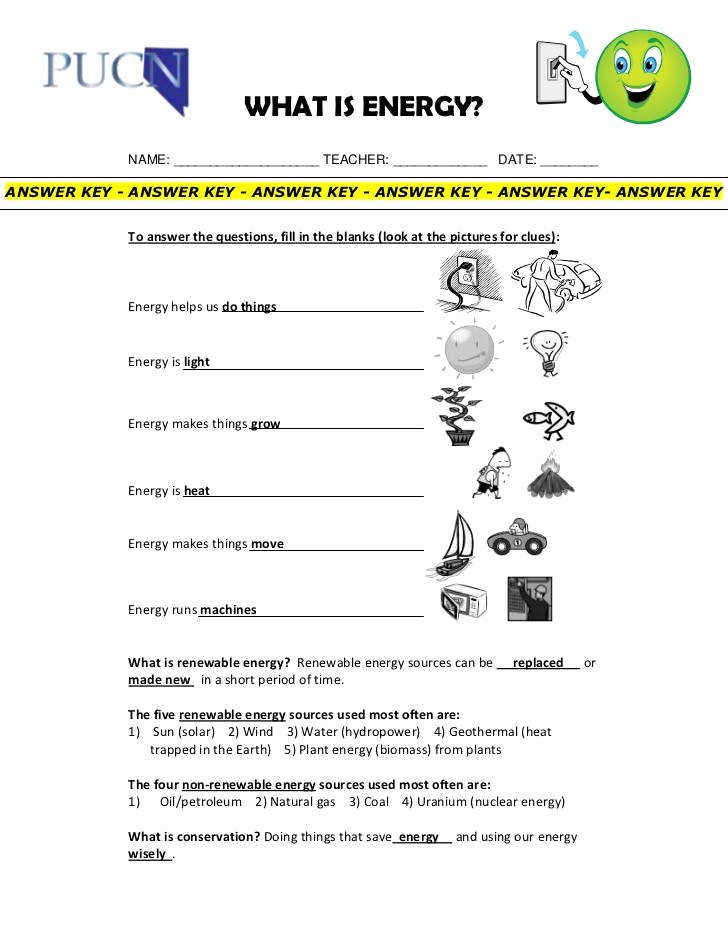 Energy Transformation Worksheet Answers Inspirational Energy Transformations Worksheet
