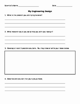 Engineering Design Process Worksheet Pdf Unique 63 Best Images About Steam Resources On Pinterest