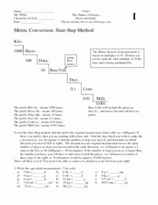 English to Metric Conversion Worksheet Best Of Metric Conversion Stair Step Method 6th 12th Grade