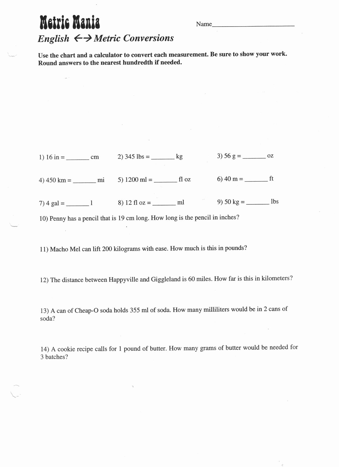English to Metric Conversion Worksheet Inspirational Ms Friedman S Foundations Of Science Metric English