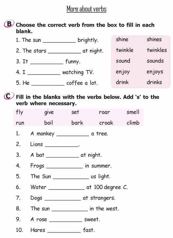 English Worksheet for Grade 2 Inspirational Grade 2 Grammar Lesson 12 More About Verbs 3