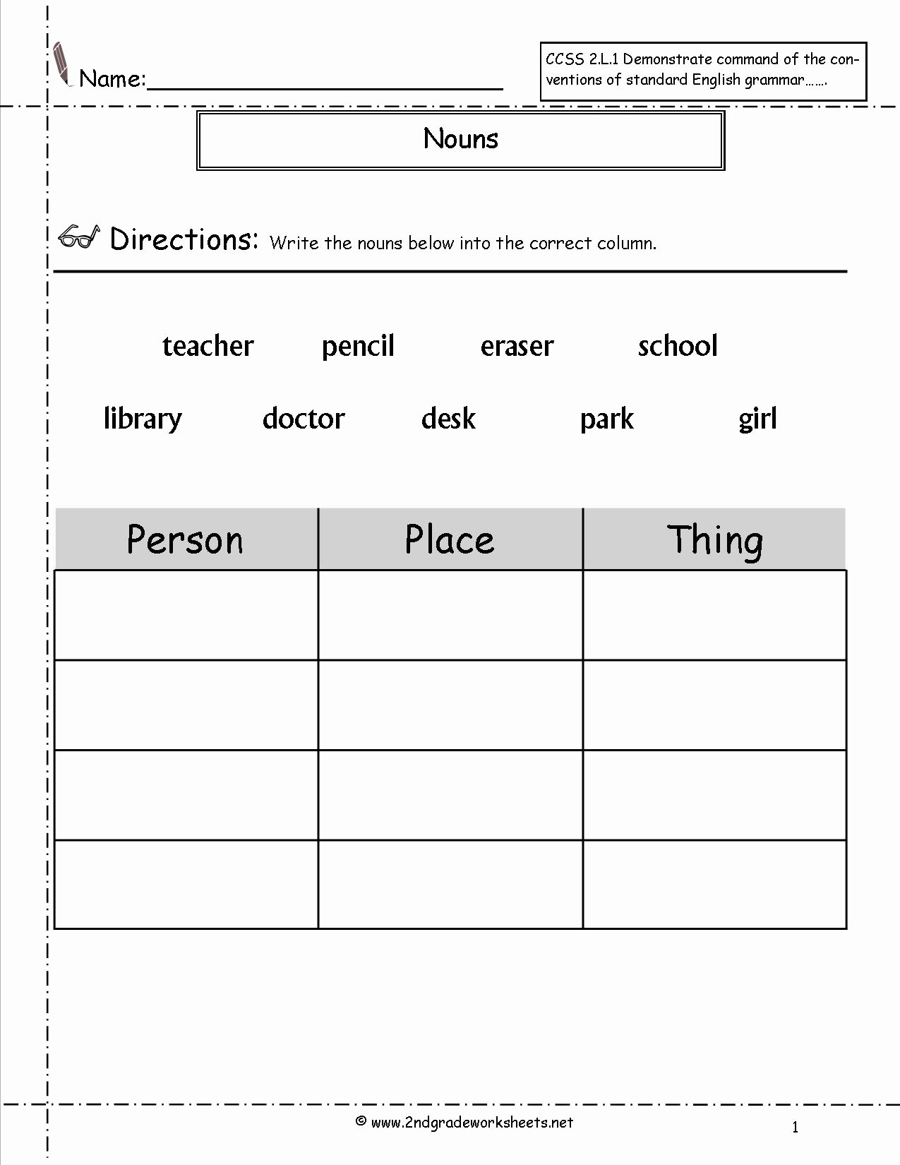 50 English Worksheet For Grade 2