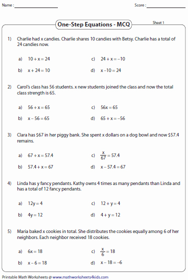 Equation Word Problems Worksheet Inspirational E Step Equation Word Problems Worksheets