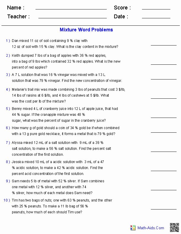 Equation Word Problems Worksheet New solving Systems Equations by Substitution Answers Math