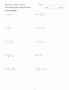 Equations with Fractions Worksheet Luxury E Step Equations with Fractions 8th 10th Grade