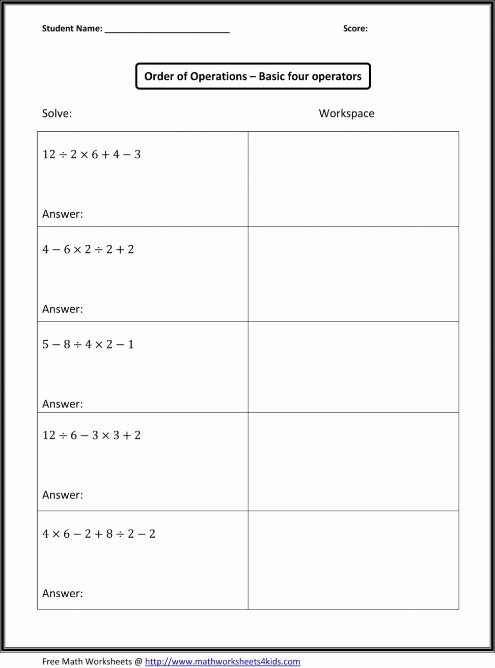 Equivalent Expressions Worksheet 6th Grade Best Of Fourth Grade Fractions Worksheets Worksheet Mogenk Paper