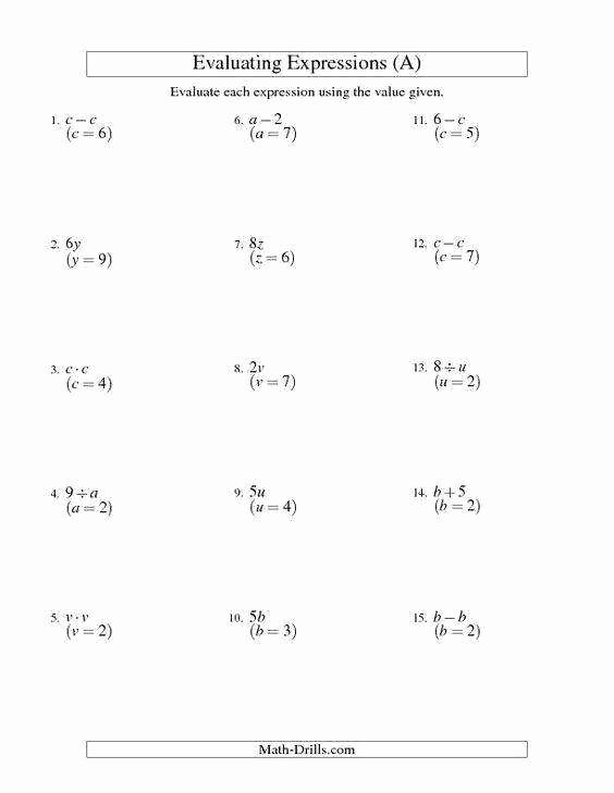 Equivalent Expressions Worksheet 6th Grade Lovely Equivalent Expressions Worksheet
